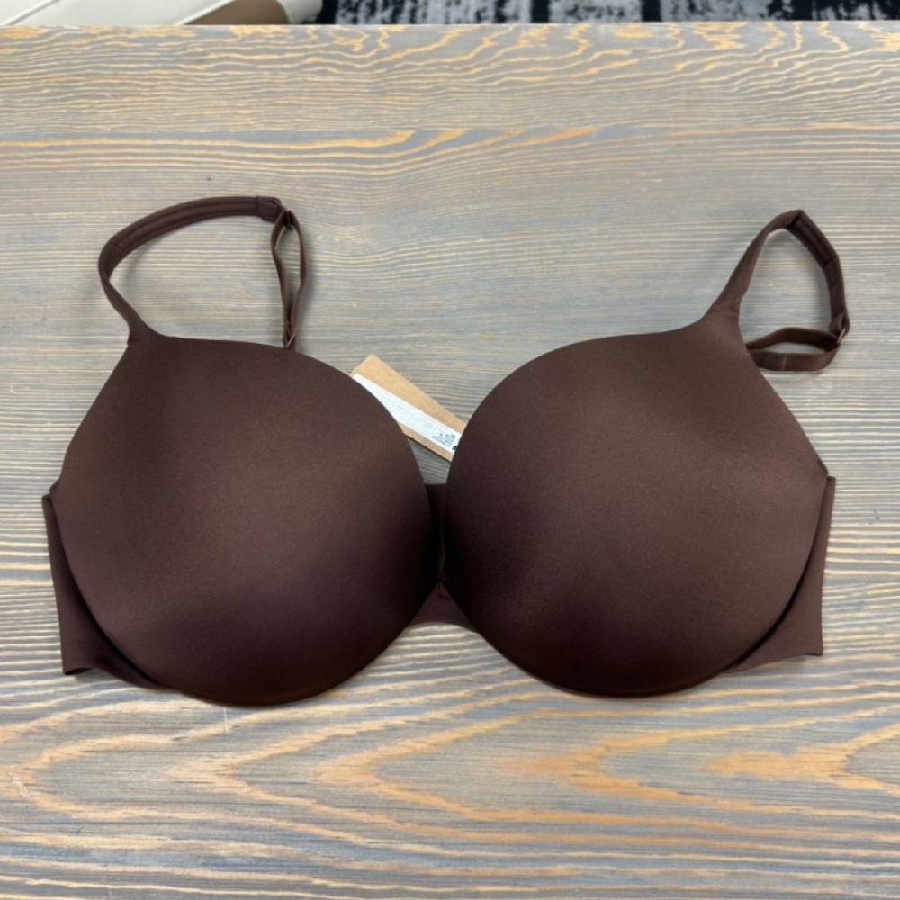 ultimate push up plunge bra- cocoa